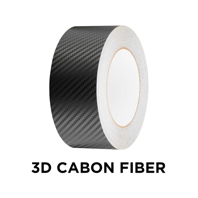 EZAUTO WRAP 2 in x 50 FT 3D Carbon Fiber Black Vinyl Wrap Kit Sticker Decal for Black Out Chrome Remove Window Trim Door Trim Self-Adhesive Air Release Waterproof and Scratch DIY - Image 2